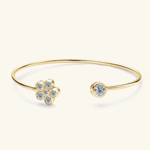 Small Flower Moissanite Bracelet