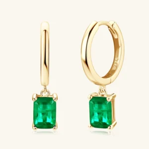 Simple Emerald Earrings