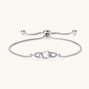 Adjustable Moissanite Bracelet - SLIVER