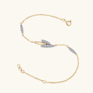 Leaf Moissanite Bracelet - GOLDEN