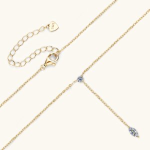 Marquise Moissanite Necklace - GOLDEN