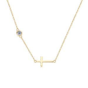 Versatile Cross Moissanite Necklace