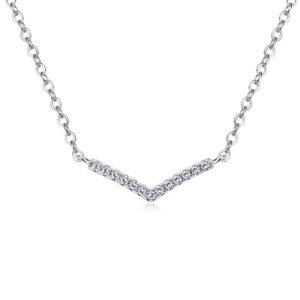 Simple and luxurious Moissanite geometric necklace - SLIVER