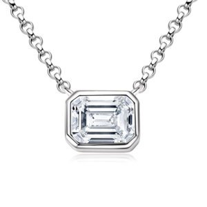 All-match square S925 sterling silver necklace - SLIVER