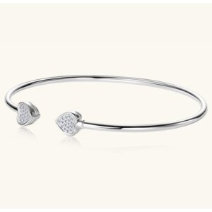 Heart Shaped Moissanite Bracelet - SLIVER