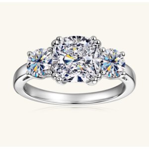 3.5 carat D color moissanite ring - US 8