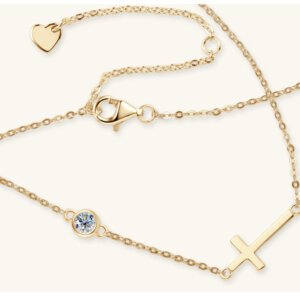 Versatile Cross Moissanite Necklace - GOLDEN