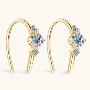 Fashion U-Shaped Moissanite Earrings