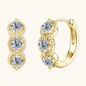 New Retro Design Moissanite Earrings