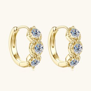 New Retro Design Moissanite Earrings - GOLDEN