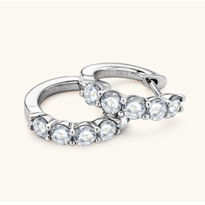 New Korean Dongdaemun Moissanite Earrings - SLIVER