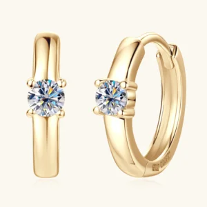 Moissanite Hoop Earrings