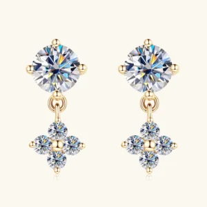 moissanite dangle earrings